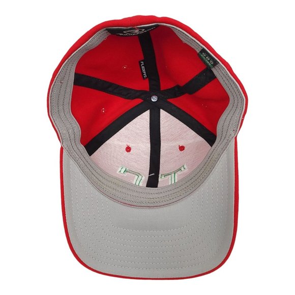 Richardson TC Monogram Initials Flex Fitted S/M Cap Trucker Baseball Hat Red - Picture 11 of 12
